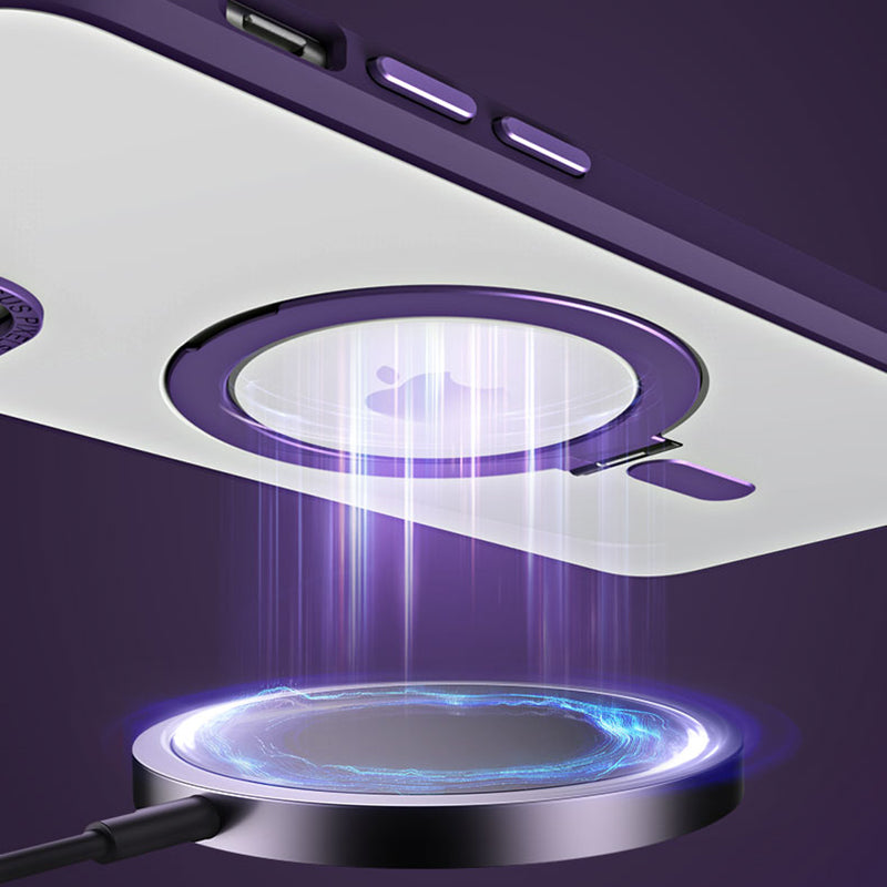For iPhone 11 Pro Max 6.5 inch Collision Proof Skin-touch Phone Case Compatible with MagSafe Electroplating Camera Frame Design PC TPU Kickstand Cover For iPhone 11 Pro Max 6.5 inch Collision Proof Skin-touch Phone Case Compatible with MagSafe Electroplating Camera Frame Design PC TPU Kickstand Cover